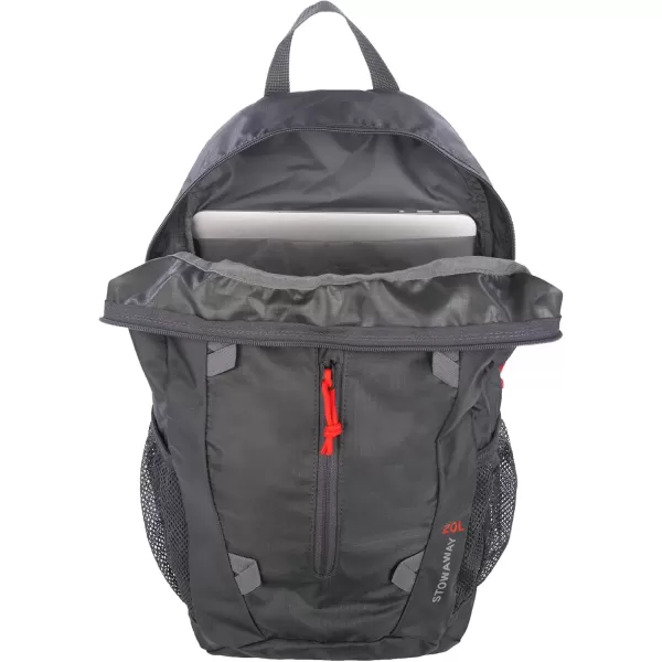 imageEddie Bauer Stowaway Packable BackpackMade from Ripstop Polyester Onyx 30LDark Smoke