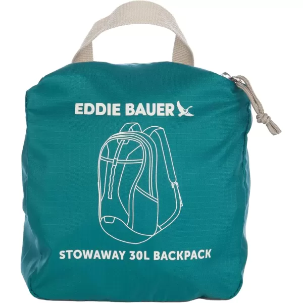 imageEddie Bauer Stowaway Packable BackpackMade from Ripstop Polyester Onyx 30LDeep Sea