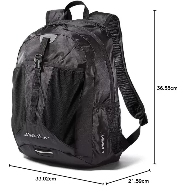 imageEddie Bauer Stowaway Packable BackpackMade from Ripstop Polyester Onyx 30LOnyx