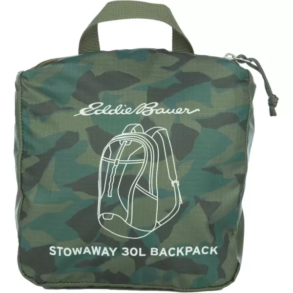 imageEddie Bauer Stowaway Packable BackpackMade from Ripstop Polyester Onyx 30LSprig