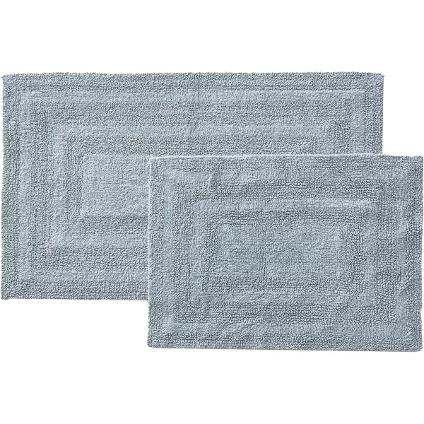 imageEddie Bauer  Bathroom Rugs Set Soft Tufted Cotton Bathroom Decor Super Absorbent ampamp Quick Dry Logan Chrome Grey 2 PieceGreen