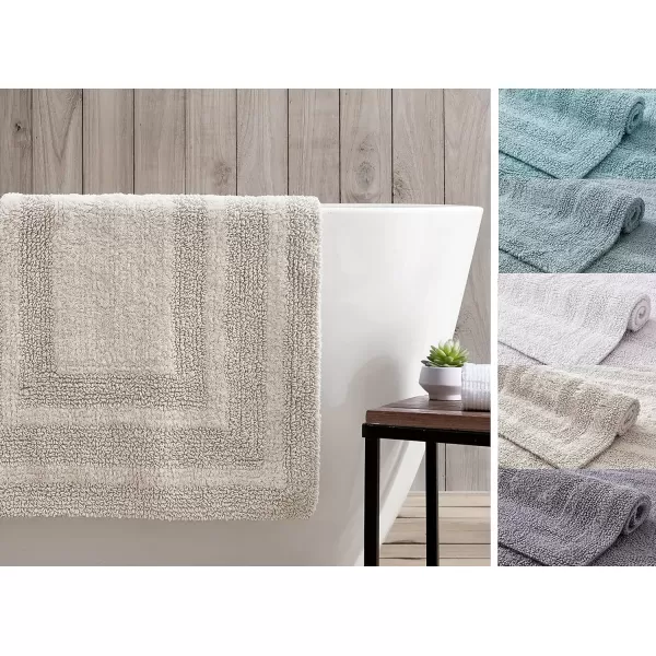 imageEddie Bauer  Bathroom Rugs Set Soft Tufted Cotton Bathroom Decor Super Absorbent ampamp Quick Dry Logan Chrome Grey 2 PieceGreen