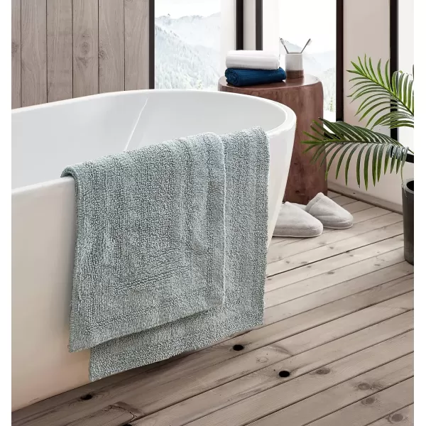 imageEddie Bauer  Bathroom Rugs Set Soft Tufted Cotton Bathroom Decor Super Absorbent ampamp Quick Dry Logan Chrome Grey 2 PieceGreen