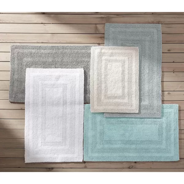 imageEddie Bauer  Bathroom Rugs Set Soft Tufted Cotton Bathroom Decor Super Absorbent ampamp Quick Dry Logan Chrome Grey 2 PieceLight Grey