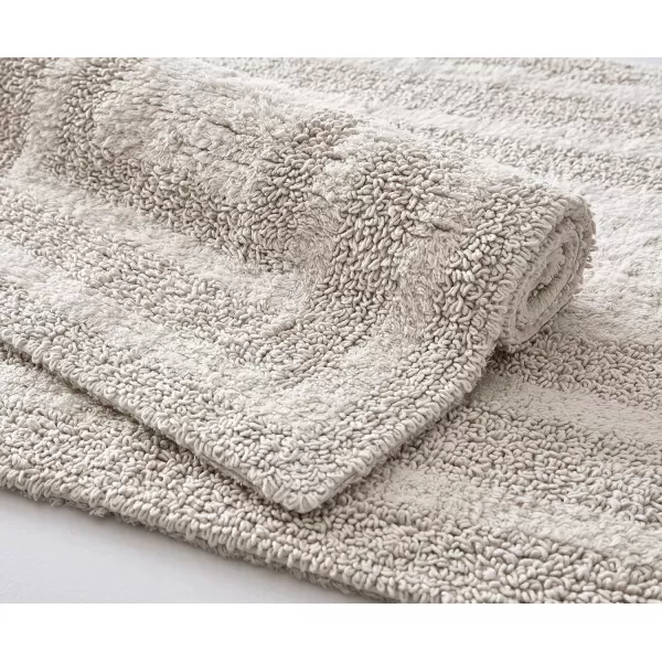 imageEddie Bauer  Bathroom Rugs Set Soft Tufted Cotton Bathroom Decor Super Absorbent ampamp Quick Dry Logan Chrome Grey 2 PieceLight Grey