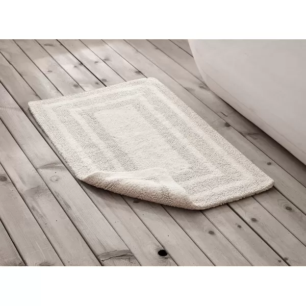 imageEddie Bauer  Bathroom Rugs Set Soft Tufted Cotton Bathroom Decor Super Absorbent ampamp Quick Dry Logan Chrome Grey 2 PieceLight Grey