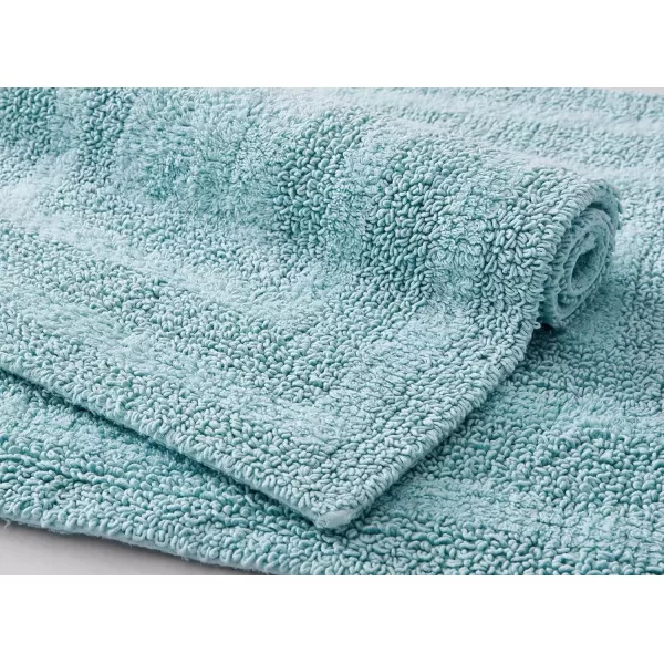 imageEddie Bauer  Bathroom Rugs Set Soft Tufted Cotton Bathroom Decor Super Absorbent ampamp Quick Dry Logan Chrome Grey 2 PieceTurquoise