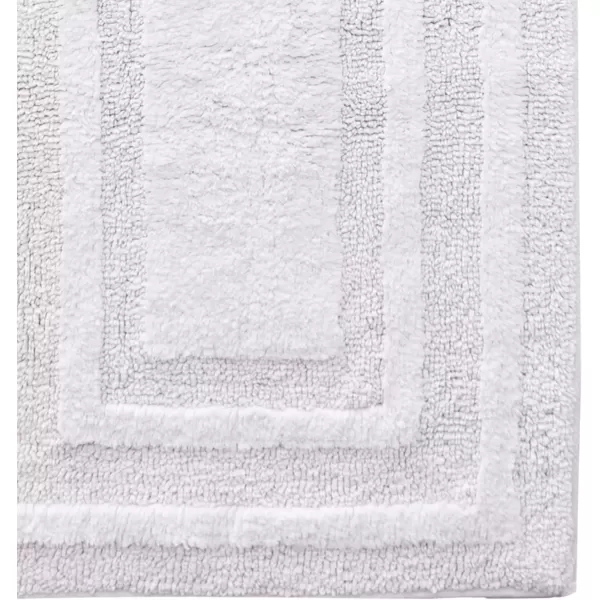 imageEddie Bauer  Bathroom Rugs Set Soft Tufted Cotton Bathroom Decor Super Absorbent ampamp Quick Dry Logan Chrome Grey 2 PieceWhite