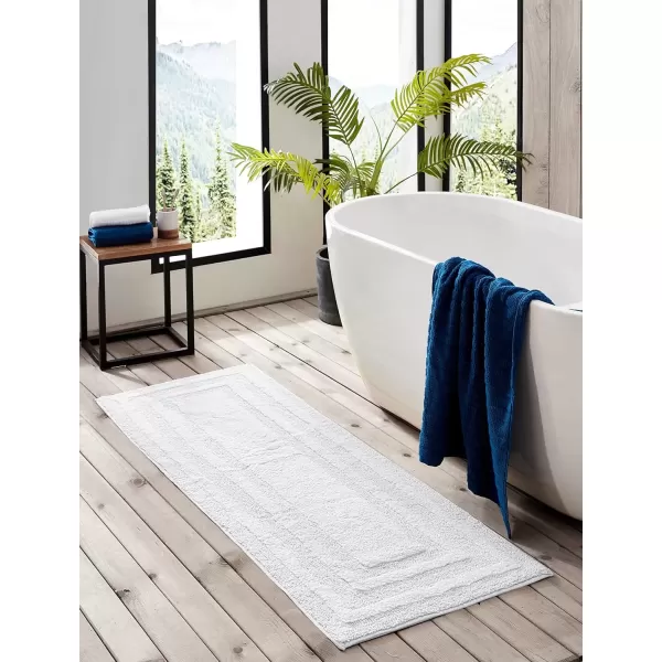 imageEddie Bauer  Bathroom Rugs Set Soft Tufted Cotton Bathroom Decor Super Absorbent ampamp Quick Dry Logan Chrome Grey 2 PieceWhite