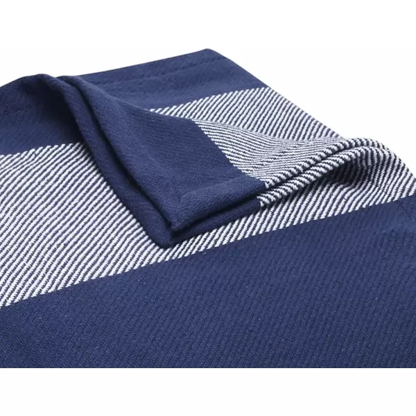 imageEddie Bauer  Twin Blanket Lightweight Cotton Bedding Home Decor for All Seasons Boylston Navy Stripe TwinBoylston Navy Stripe