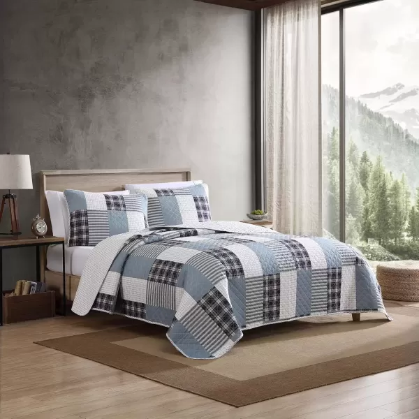 imageEddie Bauer  Twin Quilt Set Reversible Cotton Bedding with Matching Sham Home Decor for All Seasons Camano Island Plum TwinCamano Island Plum