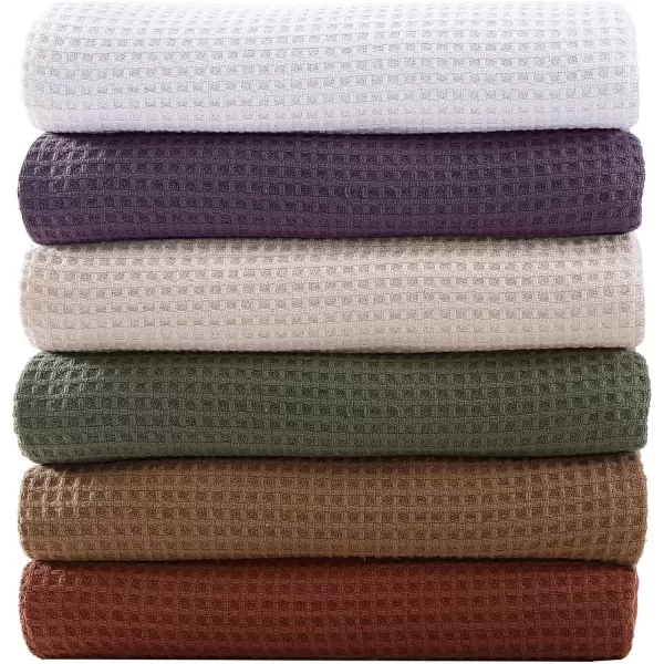 imageEddie Bauer Blanket Soft Waffle Weave Bedding Medium Weight Bedroom Decor Softens Every Wash Twin WhitePurple