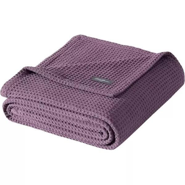 imageEddie Bauer Blanket Soft Waffle Weave Bedding Medium Weight Bedroom Decor Softens Every Wash Twin WhitePurple