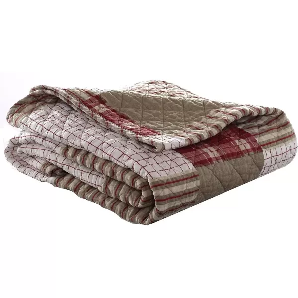 imageEddie Bauer Throw Blanket Reversible Cotton Quilted Bedding Home Decor for All Seasons 50quot x 60quot Camano Island Red