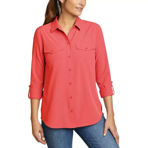 imageEddie Bauer Womens Departure 20 LongSleeve ShirtRed