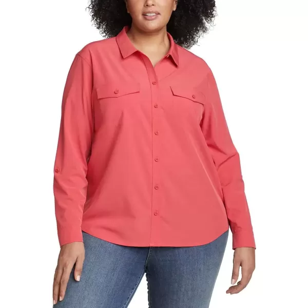 imageEddie Bauer Womens Departure 20 LongSleeve ShirtRed