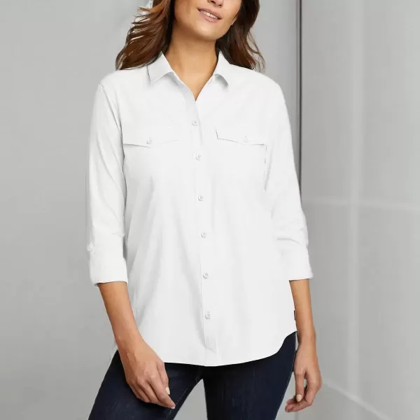 imageEddie Bauer Womens Departure 20 LongSleeve ShirtWhite