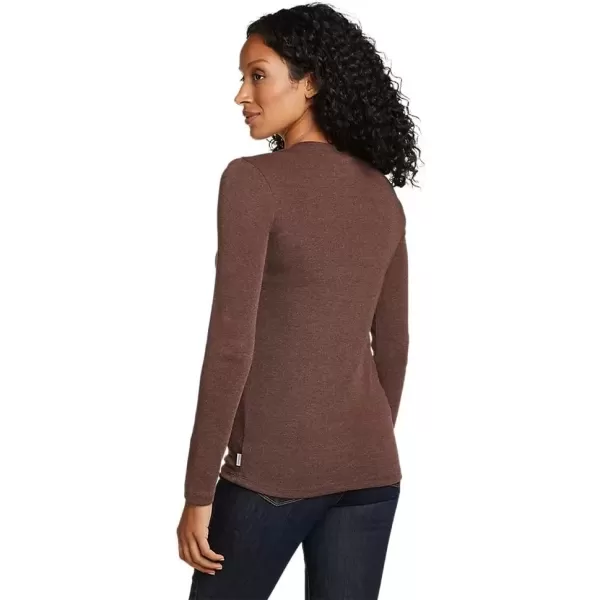 imageEddie Bauer Womens Favorite LongSleeve Crewneck TShirtChocolate