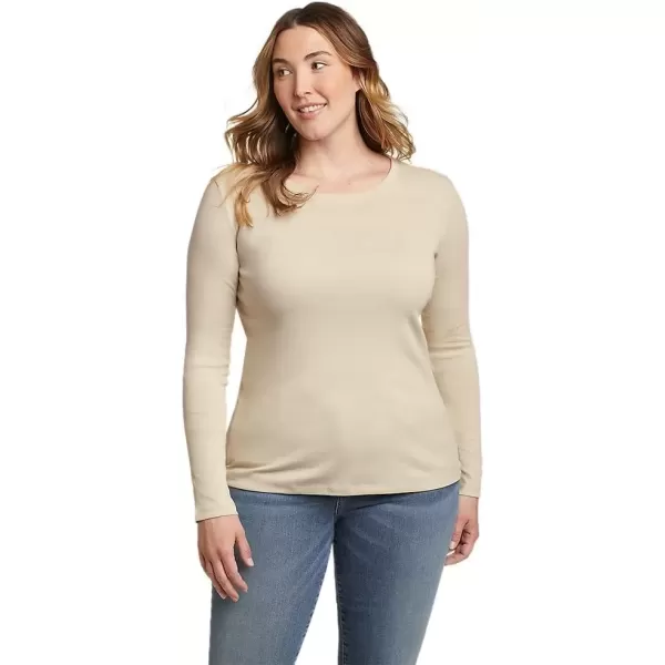 imageEddie Bauer Womens Favorite LongSleeve Crewneck TShirtEcru