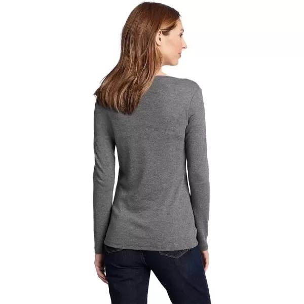 imageEddie Bauer Womens Favorite LongSleeve Crewneck TShirtMed Htr Gray
