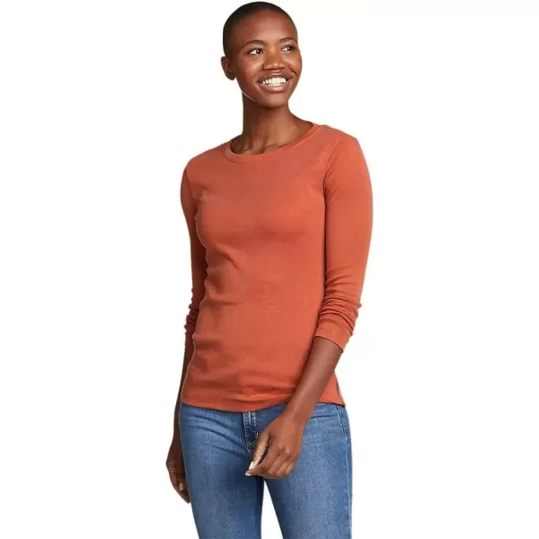 imageEddie Bauer Womens Favorite LongSleeve Crewneck TShirtSpice