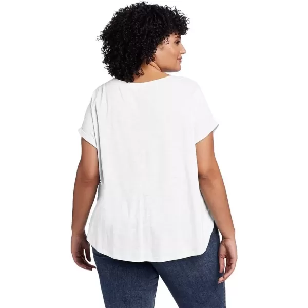 imageEddie Bauer Womens Gate Check ShortSleeve TShirtWhite