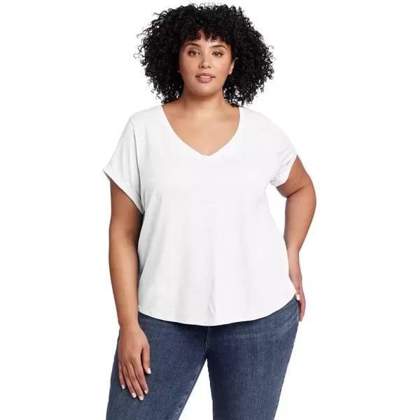 imageEddie Bauer Womens Gate Check ShortSleeve TShirtWhite