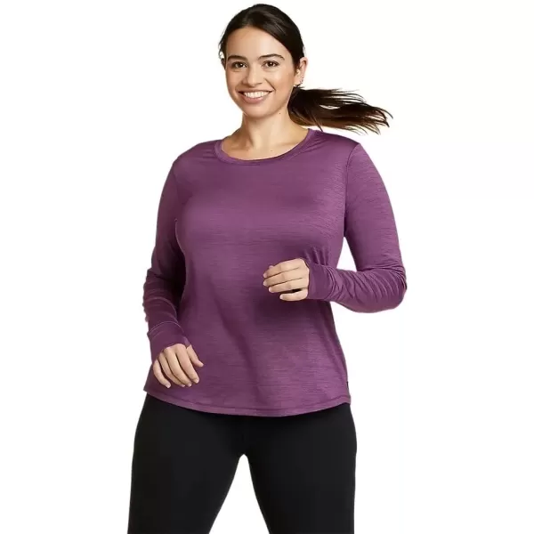 imageEddie Bauer Womens Resolution Stretch LongSleeve TShirtWineberry