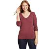 imageEddie Bauer Womens Favorite LongSleeve VNeck TShirtDusty Red