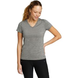 imageEddie Bauer Womens Resolution Stretch ShortSleeve VNeck TShirtDark Smoke