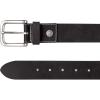 imageEddie Bauer Mens Casual Leather Belt with Metal BuckleBridle Leather  Black