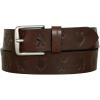 imageEddie Bauer Mens Casual Leather Belt with Metal BuckleEmbossed Sasquatch  Brown