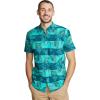 imageEddie Bauer Mens Printed Baja ShortSleeve ShirtTurquoise