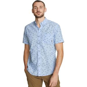 imageEddie Bauer Mens Printed Baja ShortSleeve ShirtChambray