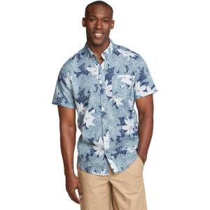 imageEddie Bauer Mens Printed Baja ShortSleeve ShirtCobalt