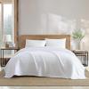 imageEddie Bauer  Twin Blanket Premium Cotton Variegated Weave Bedding Striped Home Decor OekoTex Certified Variegated Weave Stripe White TwinWhite