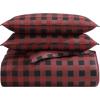 imageEddie Bauer  Twin Comforter Set Cotton Reversible Bedding Buffalo Plaid Home Decor for All Seasons Black Check TwinRedBlack