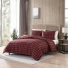 imageEddie Bauer  Twin Comforter Set Cotton Reversible Bedding Buffalo Plaid Home Decor for All Seasons Black Check TwinRedBlack