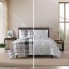 imageEddie Bauer  Twin Comforter Set Plaid Reversible Bedding Stylish ampamp Warm Home Decor Normandy Grey TwinGreyWhiteBeigeNormandy Plaid Black