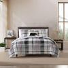 imageEddie Bauer  Twin Comforter Set Plaid Reversible Bedding Stylish ampamp Warm Home Decor Normandy Grey TwinGreyWhiteBeigeNormandy Plaid Black