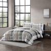 imageEddie Bauer  Twin Comforter Set Plaid Reversible Bedding Stylish ampamp Warm Home Decor Normandy Grey TwinGreyWhiteBeigeNormandy Plaid Grey