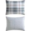 imageEddie Bauer  Twin Comforter Set Reversible Cotton Bedding with Matching Sham Plaid Home Decor for All Seasons Alder GreyRed TwinAlder BlueGrey