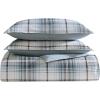 imageEddie Bauer  Twin Comforter Set Reversible Cotton Bedding with Matching Sham Plaid Home Decor for All Seasons Alder GreyRed TwinAlder BlueGrey