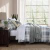 imageEddie Bauer  Twin Comforter Set Reversible Cotton Bedding with Matching Sham Plaid Home Decor for All Seasons Alder GreyRed TwinAlder BlueGrey