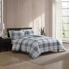 imageEddie Bauer  Twin Comforter Set Reversible Cotton Bedding with Matching Sham Plaid Home Decor for All Seasons Alder GreyRed TwinAlder BlueGrey