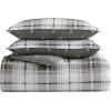 imageEddie Bauer  Twin Comforter Set Reversible Cotton Bedding with Matching Sham Plaid Home Decor for All Seasons Alder GreyRed TwinAlder RedGrey