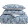 imageEddie Bauer  Twin Comforter Set Soft Reversible Bedding with Matching Sham Wildflower Inspired Home Decor with Stripe Reverse Fern Garden Blue TwinFern Garden Blue