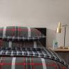 imageEddie Bauer  Twin Duvet Cover Reversible Bedding Set with Matching Shams Cozy Home Decor Willow Plaid Grey TwinGrey