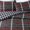 imageEddie Bauer  Twin Duvet Cover Reversible Bedding Set with Matching Shams Cozy Home Decor Willow Plaid Grey TwinGrey