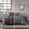 imageEddie Bauer  Twin Duvet Cover Reversible Bedding Set with Matching Shams Cozy Home Decor Willow Plaid Grey TwinGrey